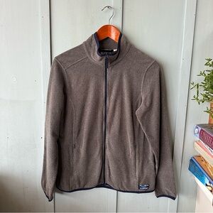 L.L. Bean Women Gray Fleece Zip-Up Sweater